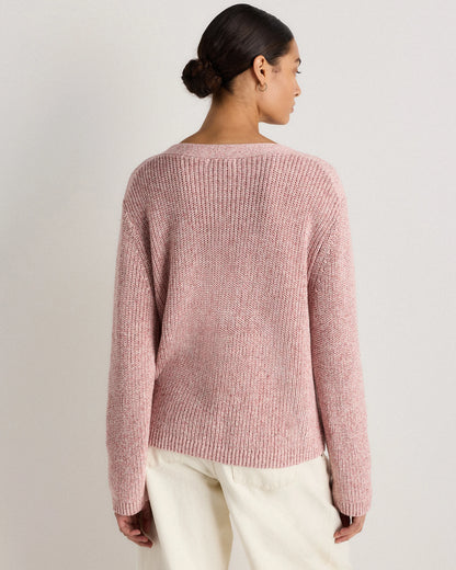 100% Organic Cotton Fisherman Boatneck Sweater - XS / Navy
