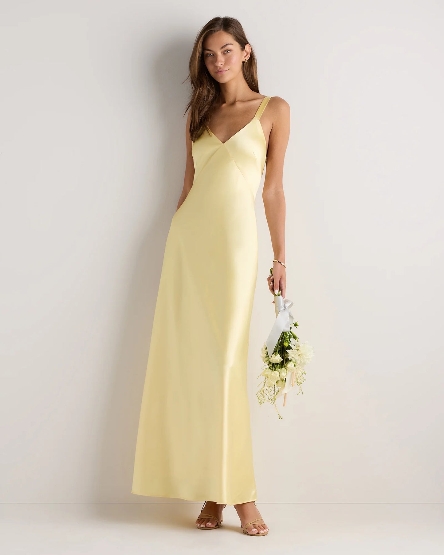 Bianca Stretch Satin Dress - 0 / Garden Sage Green