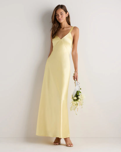 Bianca Stretch Satin Dress - 0 / Garden Sage Green