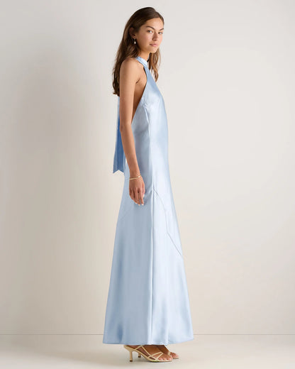 Catalina Stretch Satin Dress - 0 / Garden Sage Green