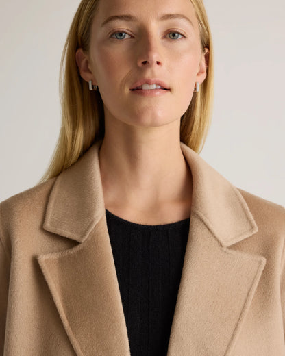 100% Mongolian Cashmere Double-Faced Open Blazer - XS / Camel