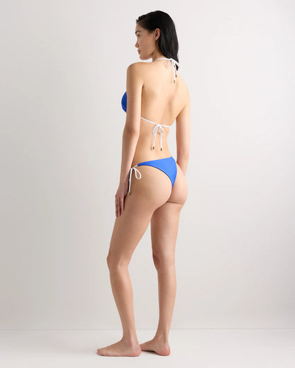 Italian Triangle Bikini Top - XS / Electric Blue Floral