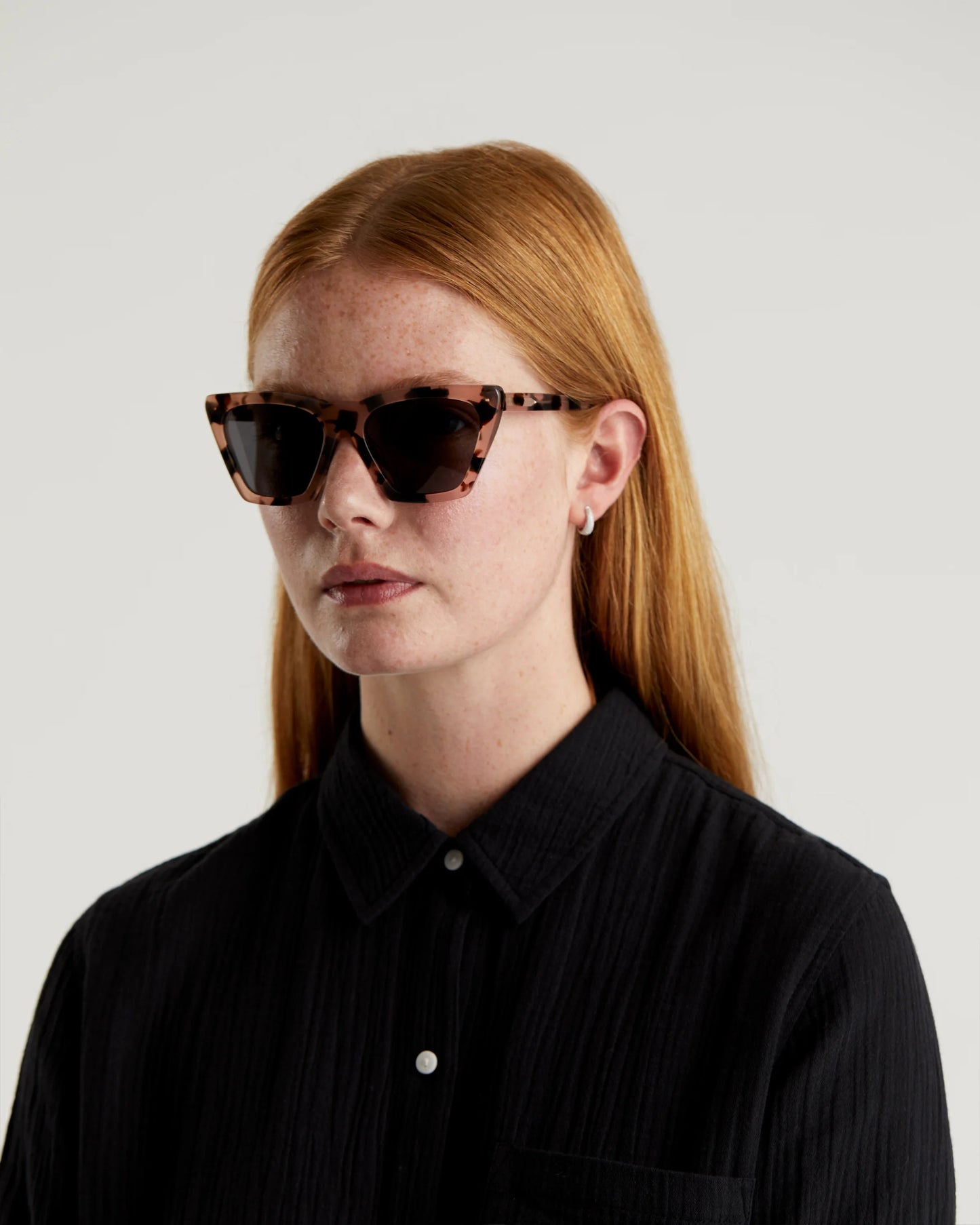 Andy Polarized Acetate Sunglasses - One Size / Black with Grey lens