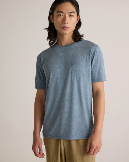 Flowknit Breeze Performance Pocket Tee - S / Heather Sky Blue