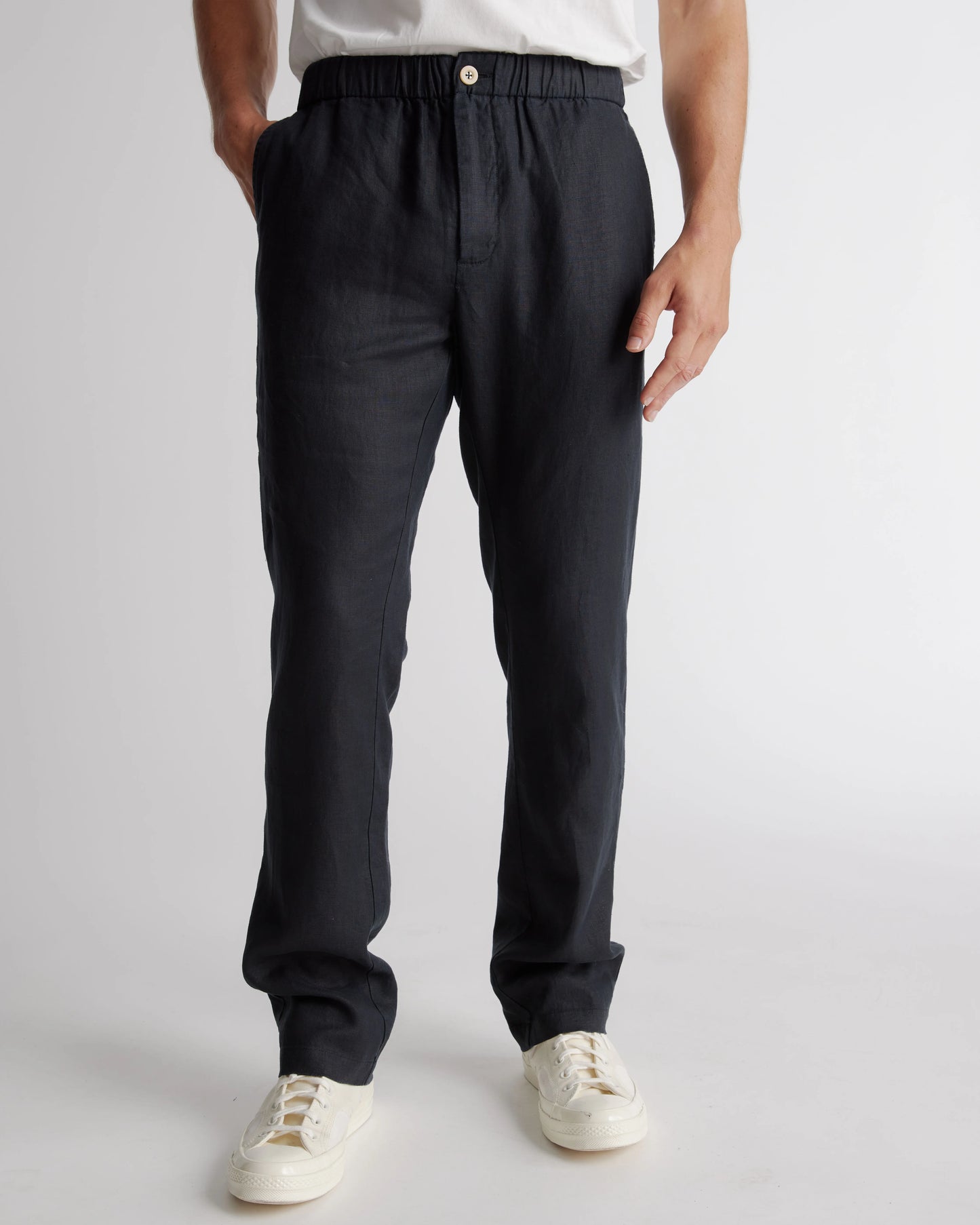 100% European Linen Pants - S / Bayberry Olive
