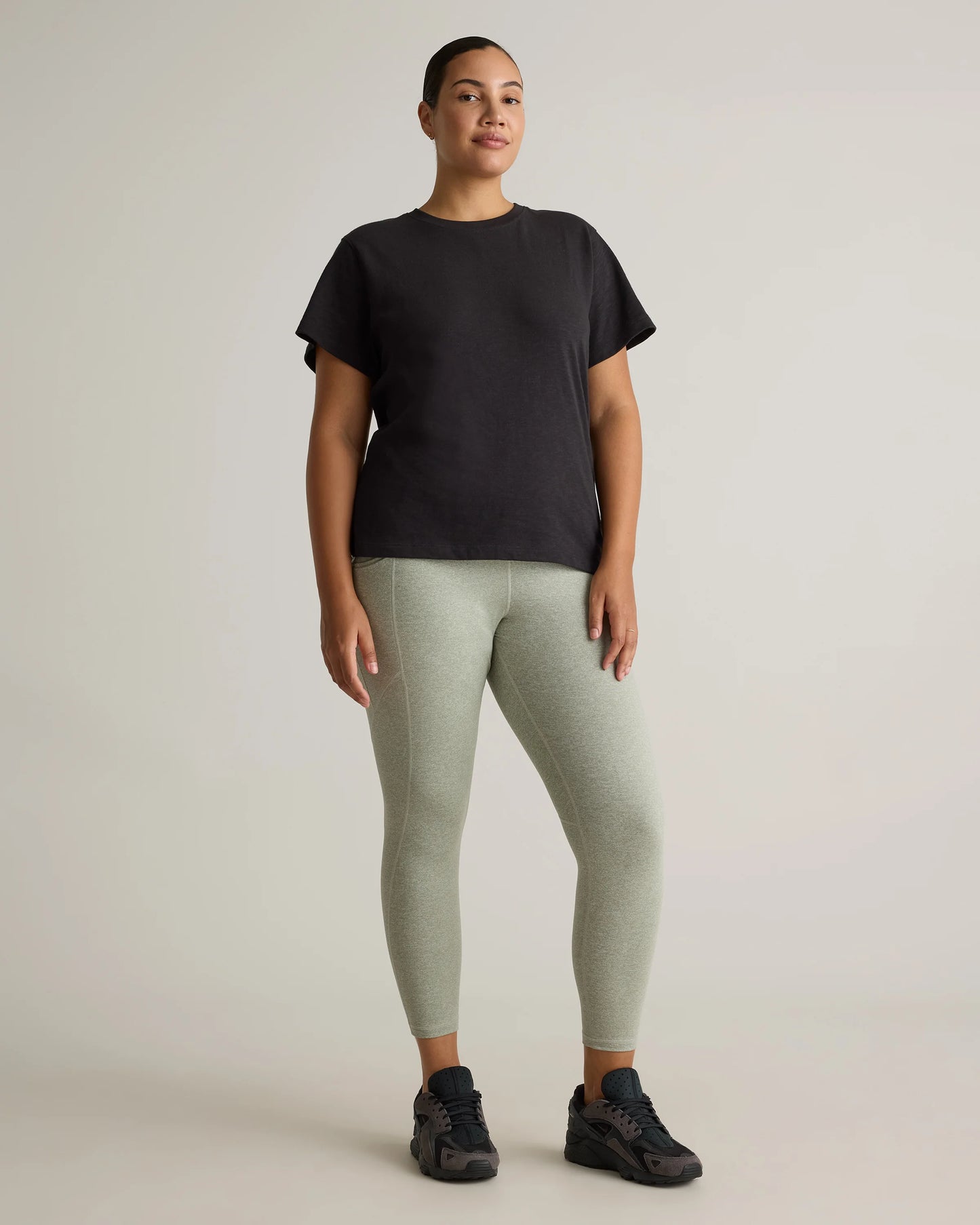 Ultra-Soft High-Rise Pocket Legging - XS / Heather Espresso