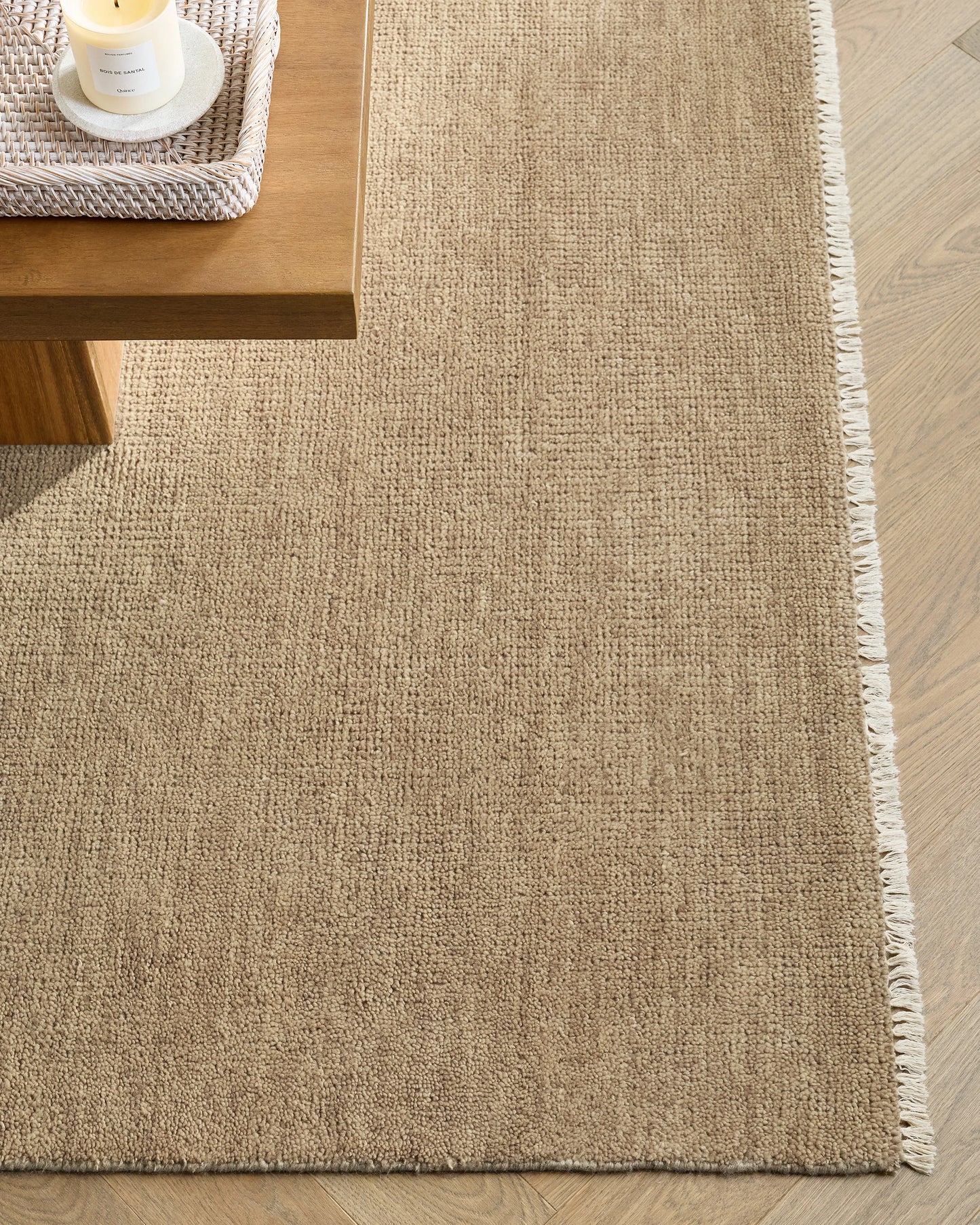 Lee Hand-Knotted Wool Rug - 5' x 8' / Oat