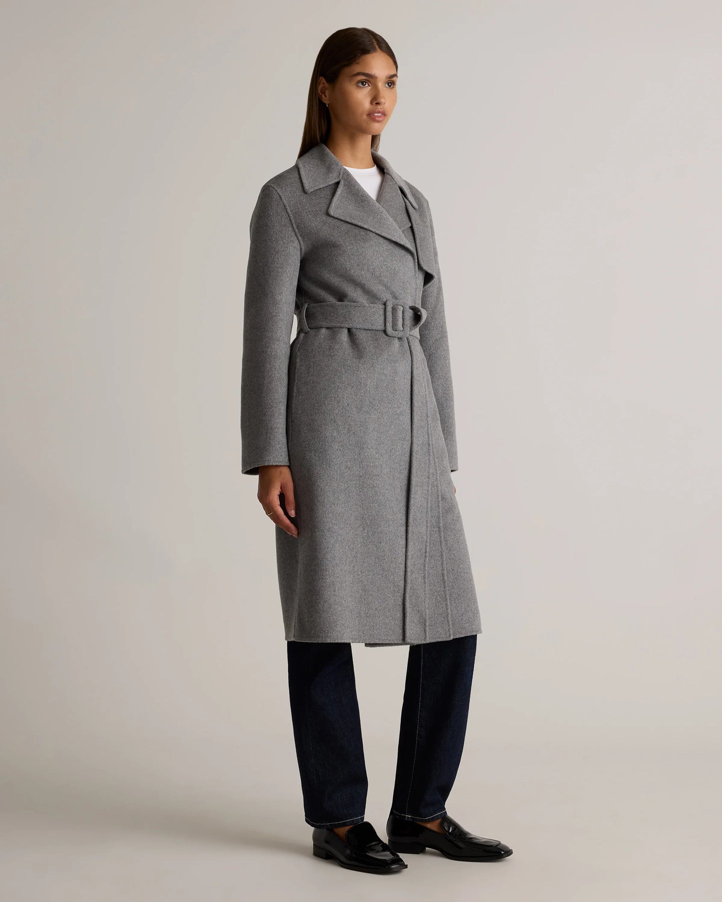 Double-Faced Merino Wool Trench Coat - XS / Caramel