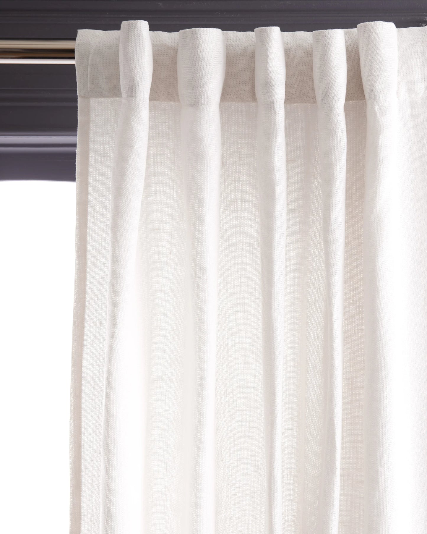 Heavyweight European Linen Curtain - 48x84 / White