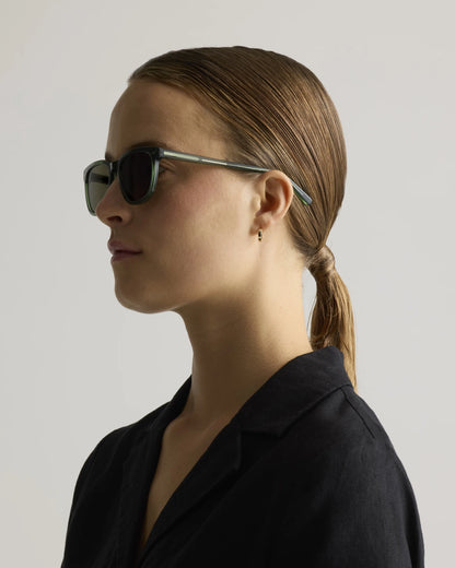 Athens Polarized Acetate Sunglasses - One Size / Clear Brown with Brown lens