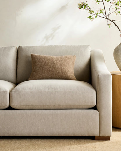Hollis Slope Arm L Sectional in Performance Velvet - 110x110 / Gunmetal