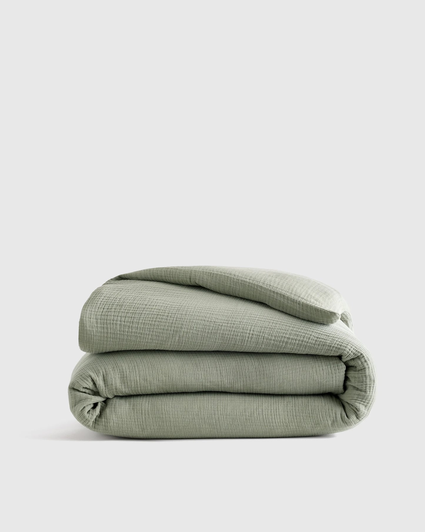 Organic Cotton Gauze Duvet Cover - Twin / Dried Sage