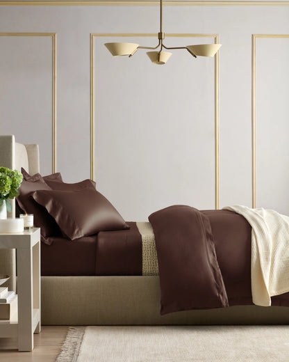 Signature Giza Cotton Sateen Duvet Cover Set - Twin / Sand