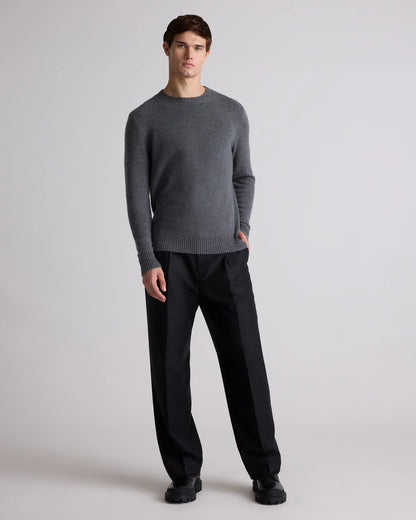 Luxe Baby Cashmere Crewneck Sweater - S / Heather Pewter