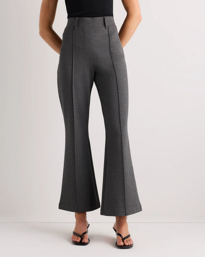 Ultra-Stretch Ponte Flare Leg Pants - XS / Charcoal