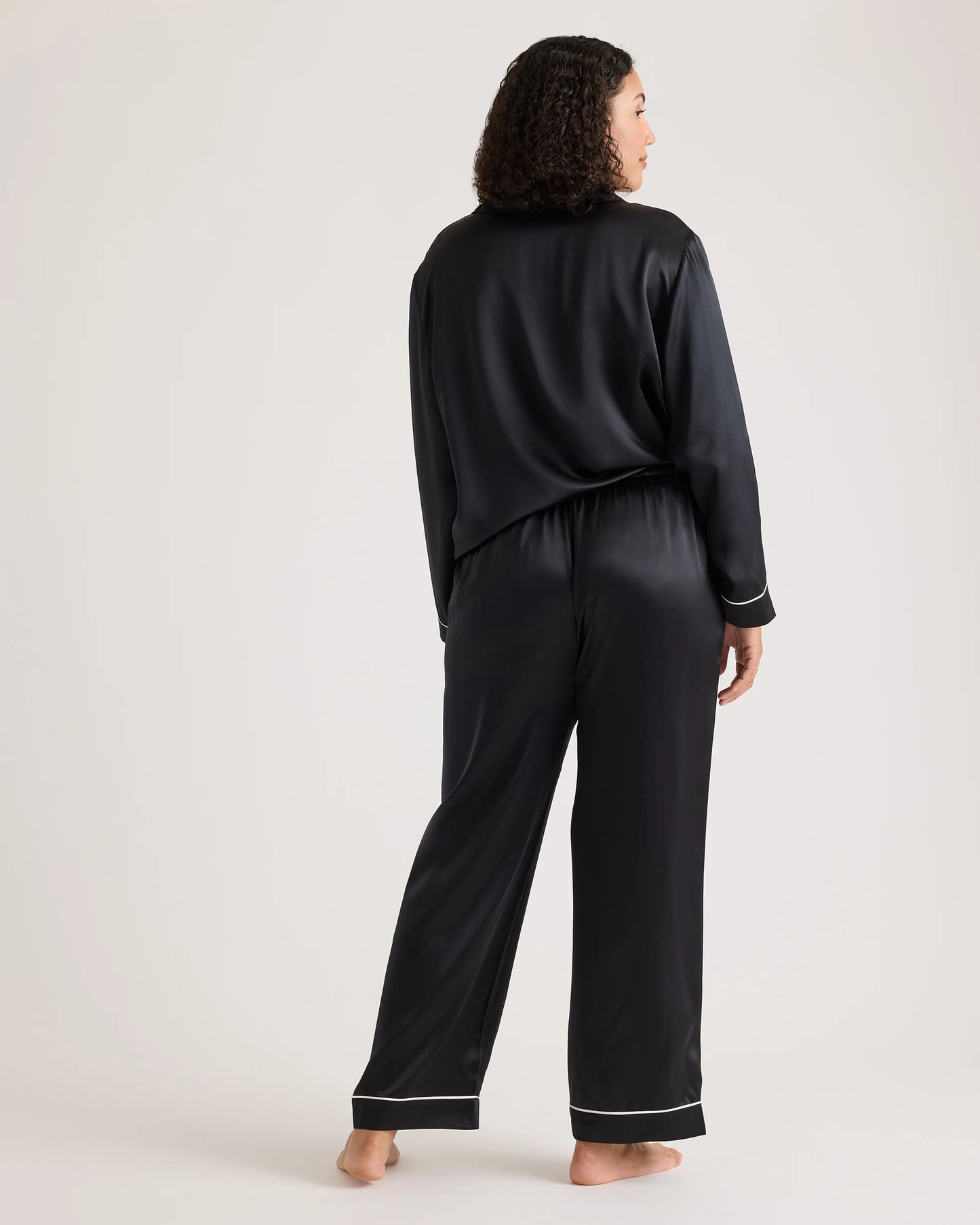 100% Washable Silk Satin Pajama Pant - XS / Toasted Almond