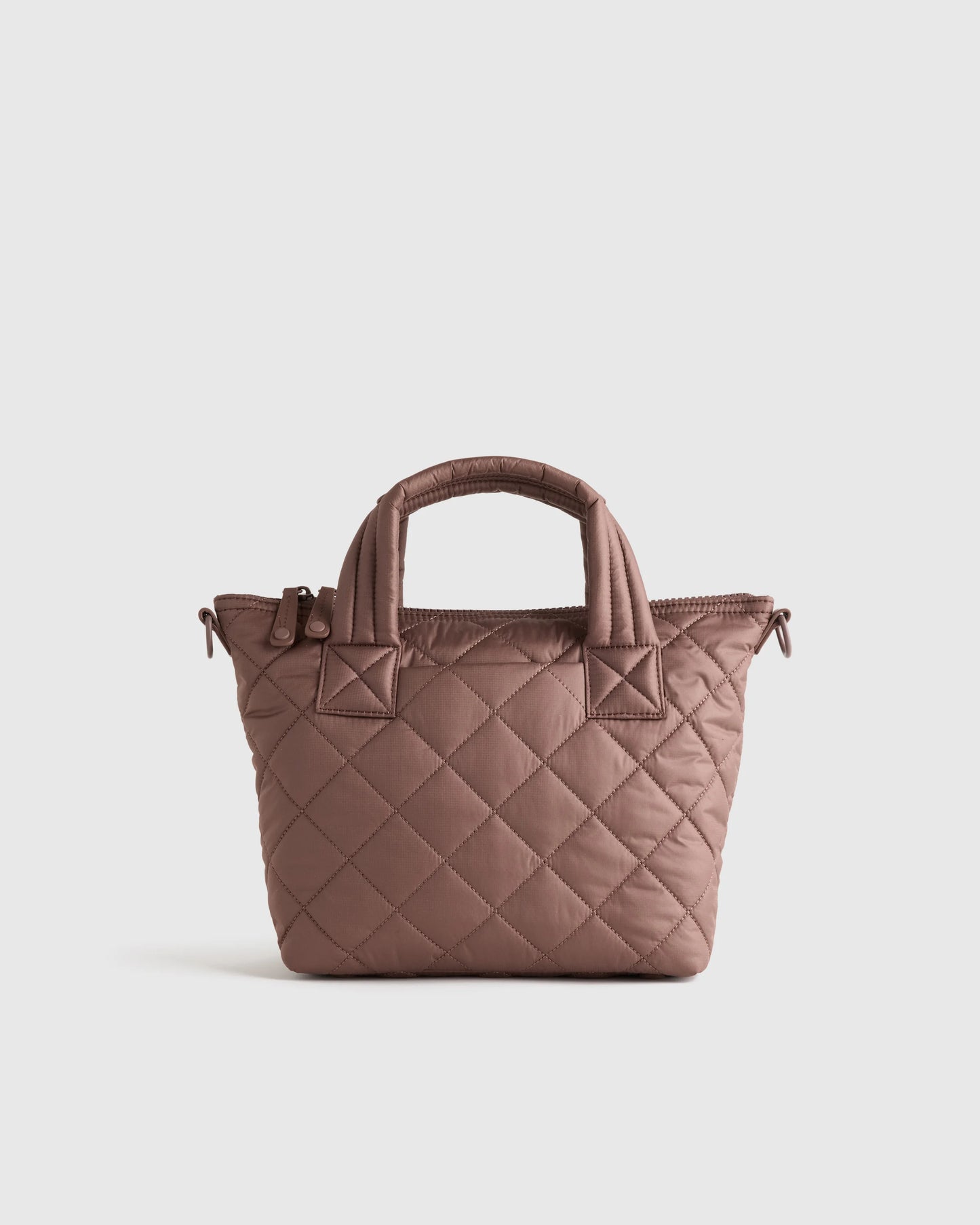 Transit Quilted Small Crossbody Tote - One Size / Taupe Brown