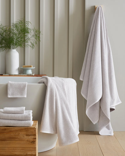 Turkish Ribbed Quick Dry Bath Towel Bundle - One Size / White