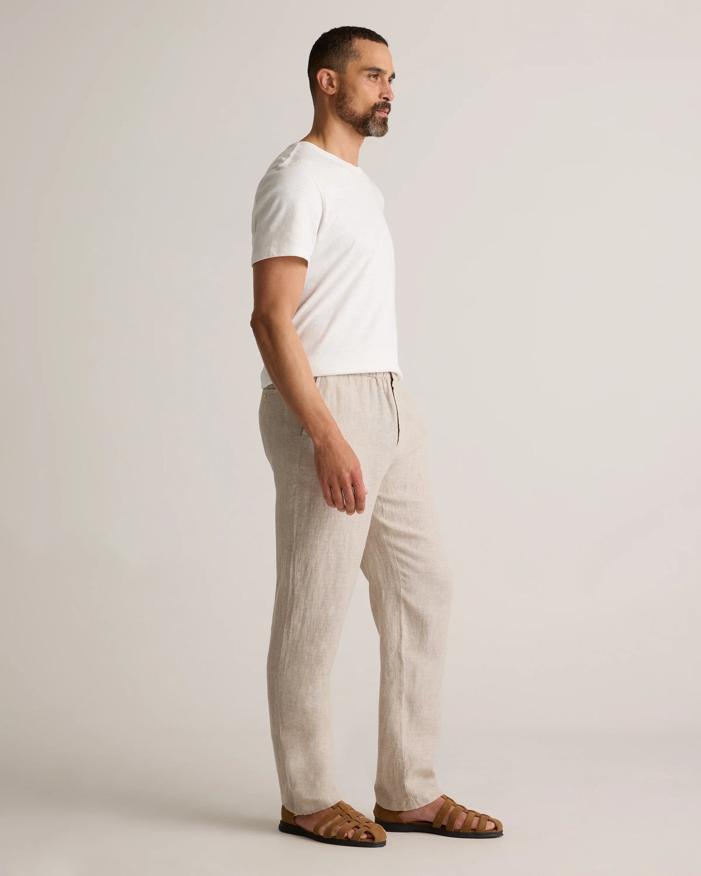100% European Linen Pants - S / Bayberry Olive