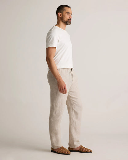 100% European Linen Pants - S / Bayberry Olive