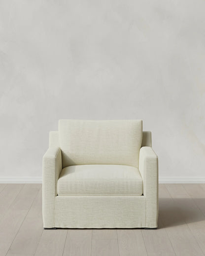 Ellery Slipcover Chair in Performance Linen - One Size / Sand