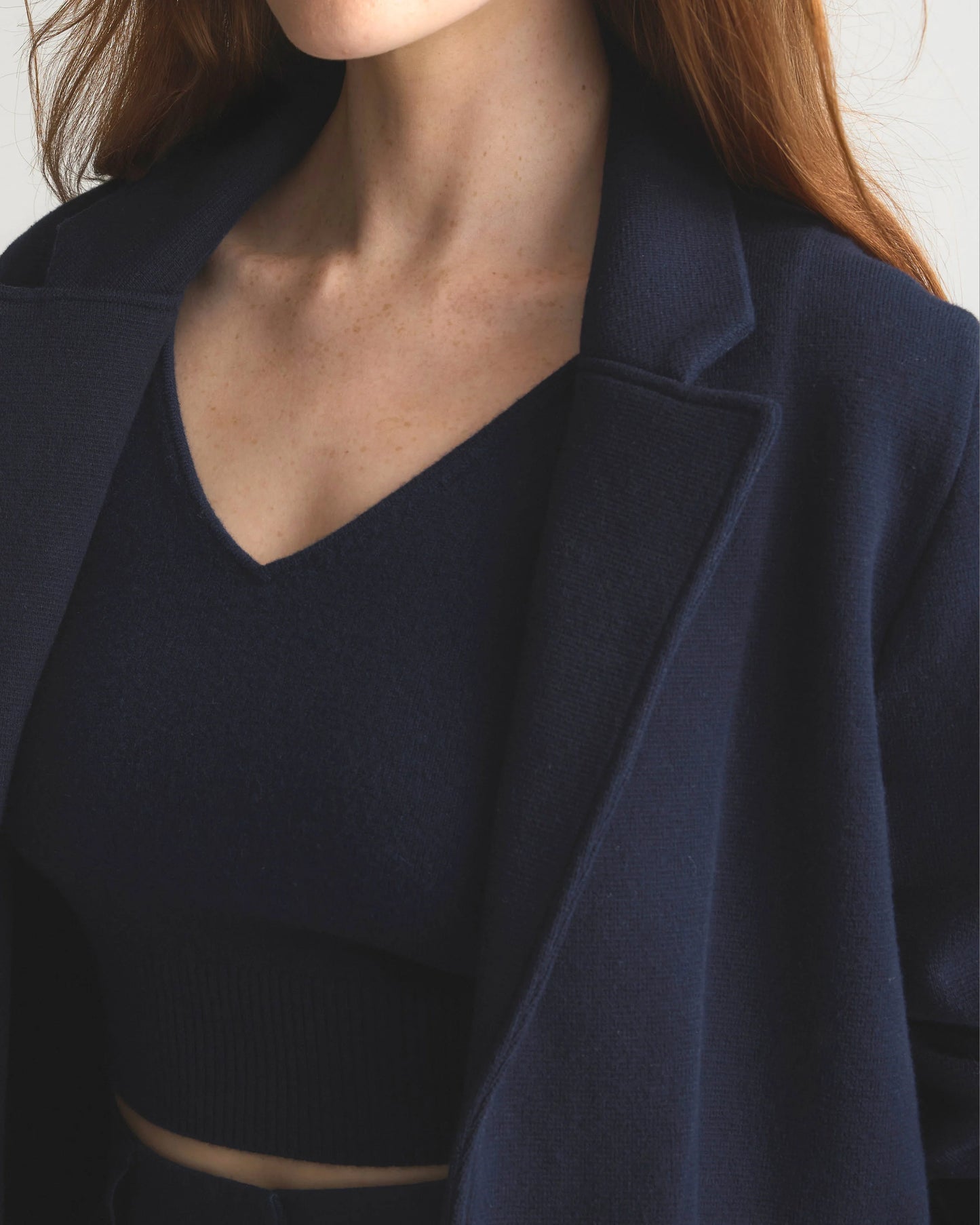 100% Organic Cotton Knit Blazer - XS / Heather Dove Grey