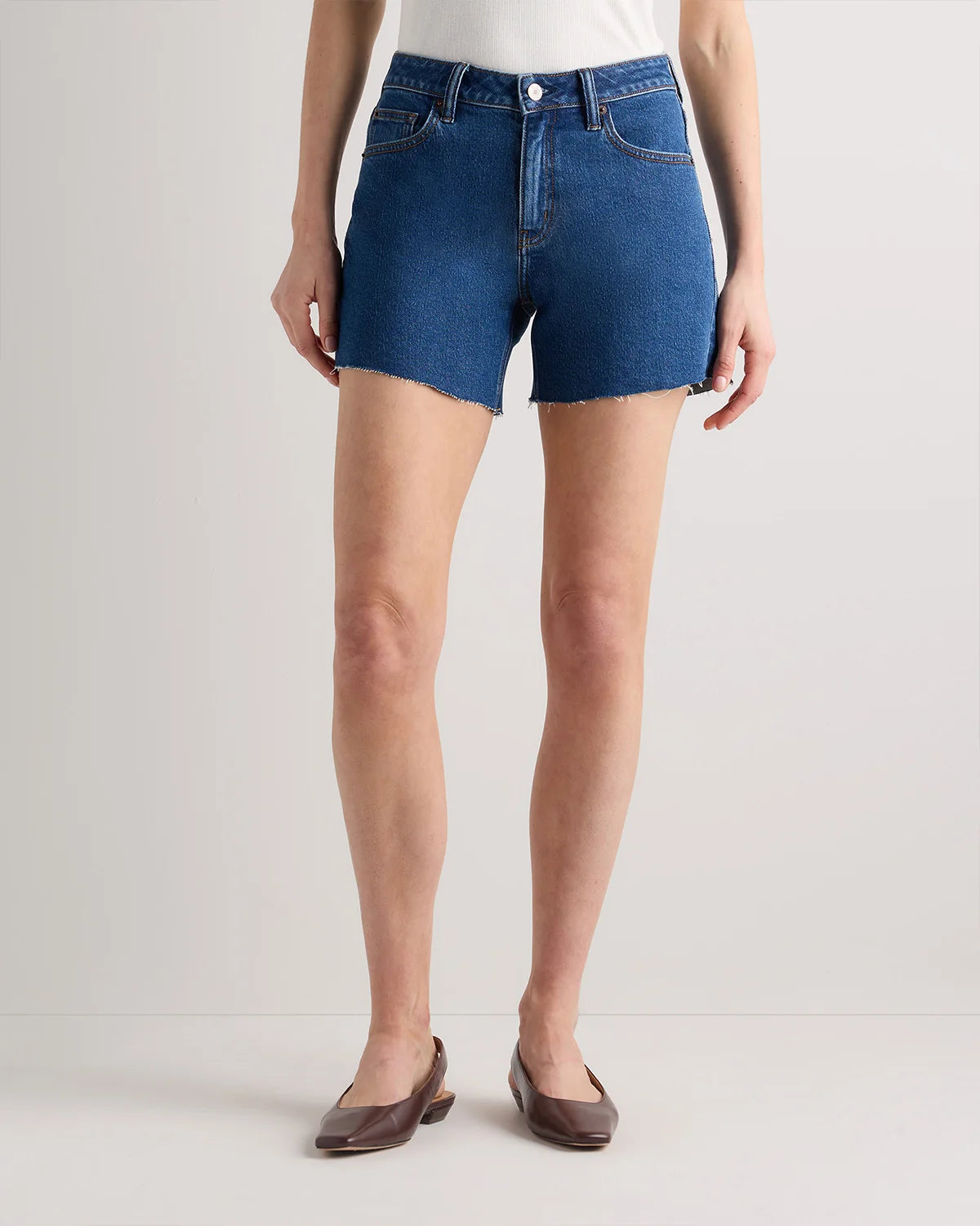 Bella Stretch Vintage Shorts - 24 / Obsidian Blue Fray