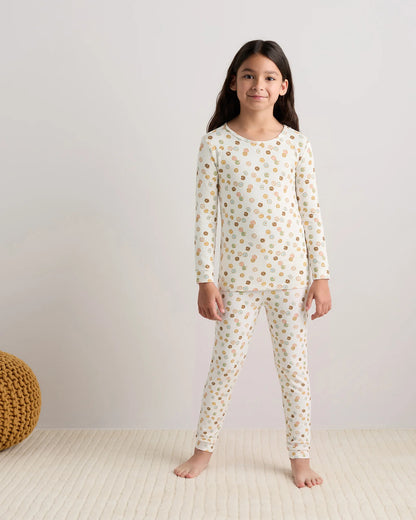Bamboo Long Sleeve and Pant Pajama Set - 6 / Wildflower Dreams