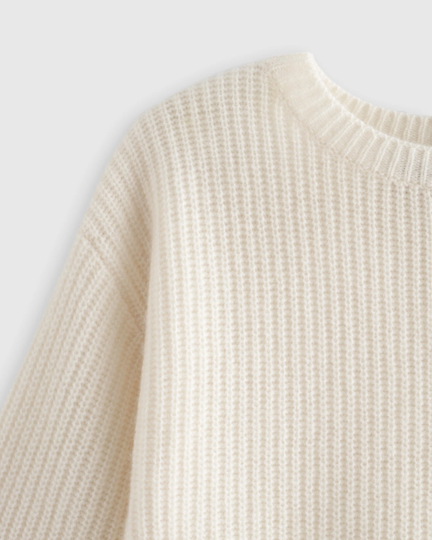 Washable Cashmere Fisherman Tunic Sweater - 2T / Ivory