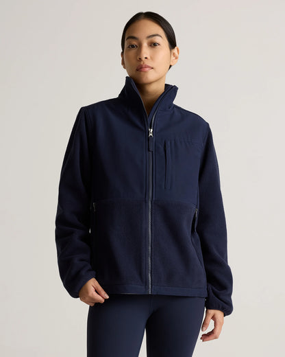 Polar Fleece Full-Zip Jacket - XS / Gravel/Bold Black