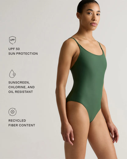 Italian Cami One-Piece Swimsuit - XS / Black