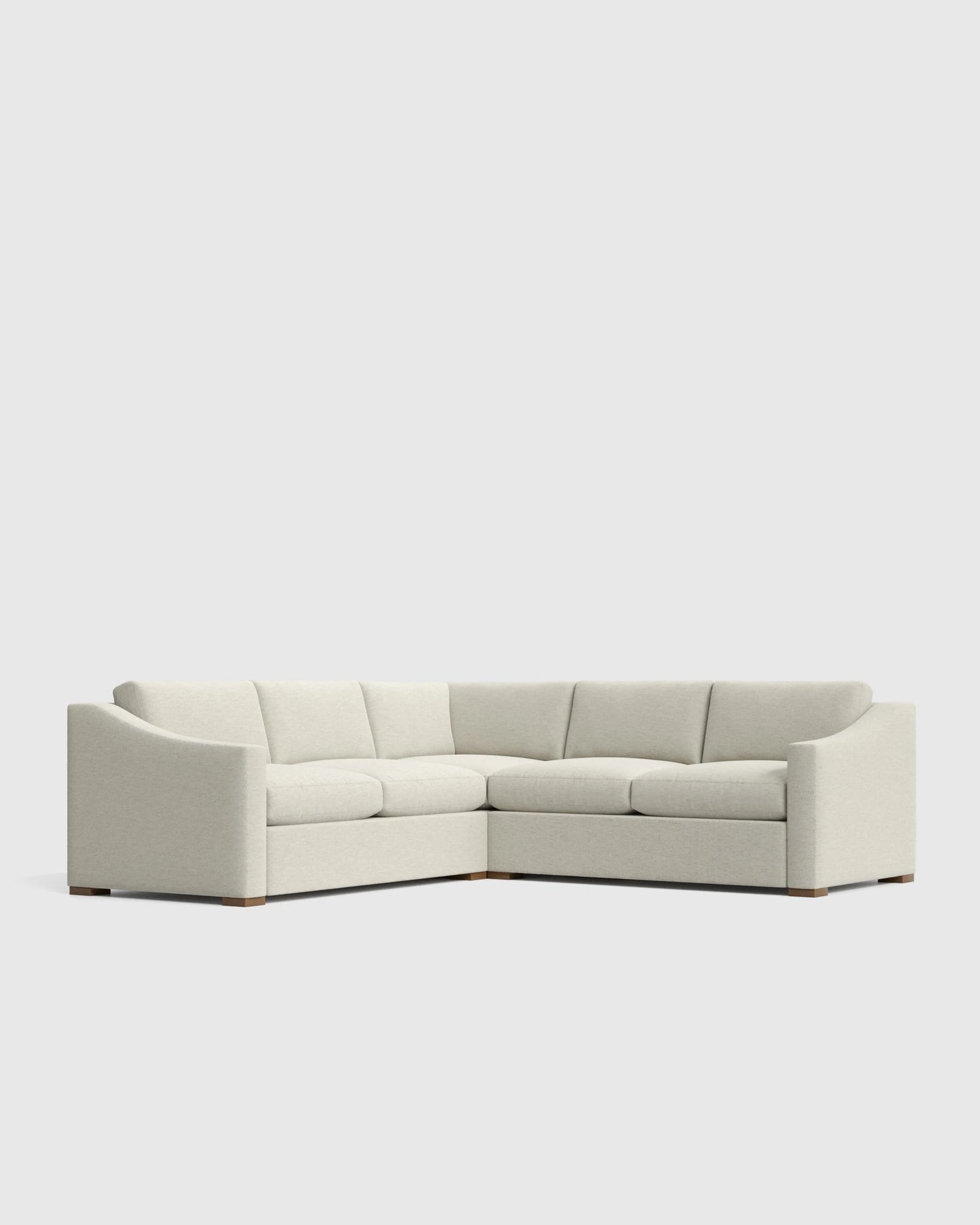Hollis Slope Arm L Sectional in Performance Basketweave - 110x110 / Flax