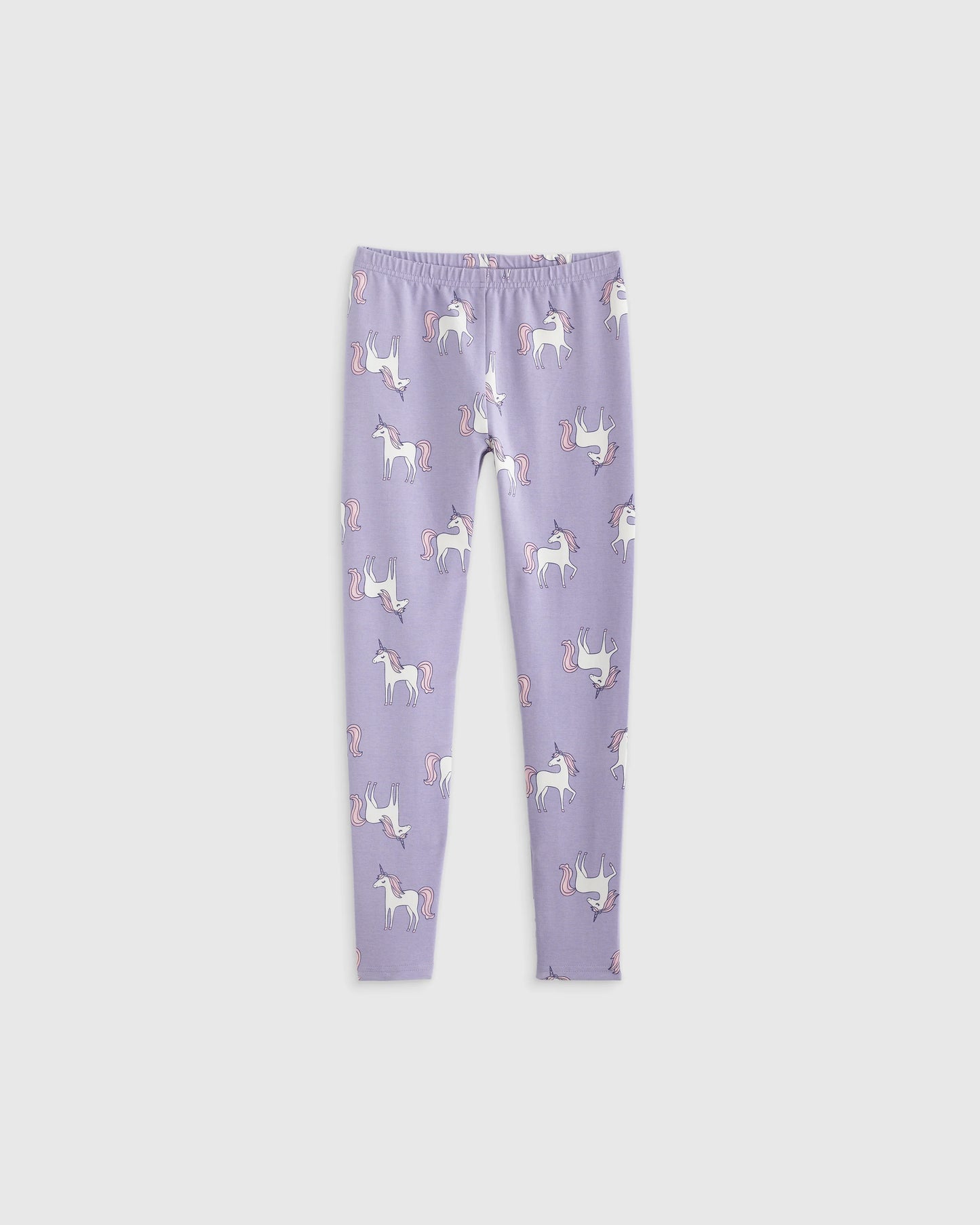 Organic Cotton Leggings 4-Pack - 12 / Poppy Floral/Lilac Unicorn