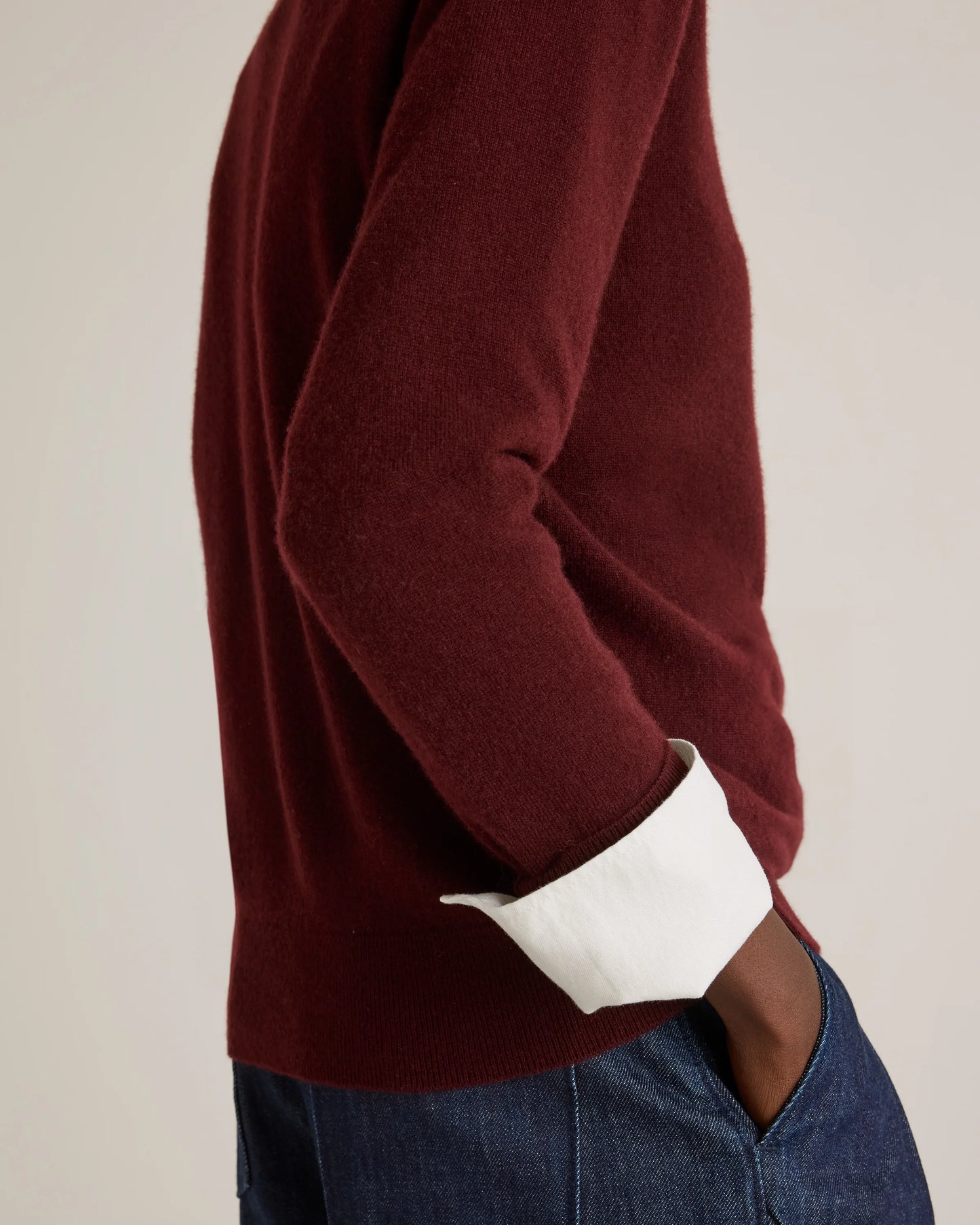 Mongolian Cashmere Crewneck Sweater - XS / Ivory