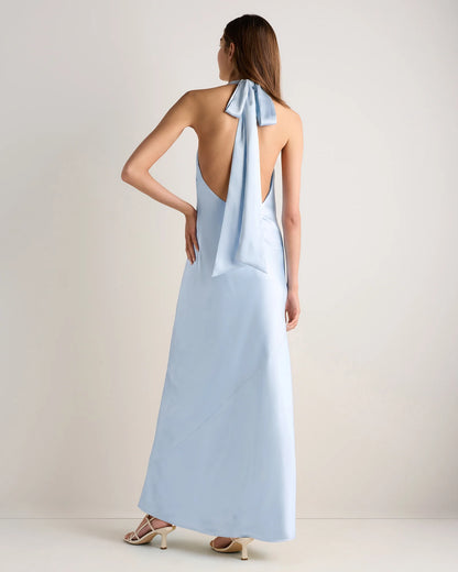 Catalina Stretch Satin Dress - 0 / Garden Sage Green