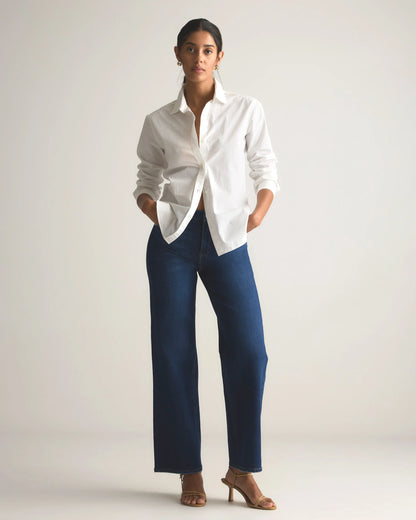 Bella Stretch Relaxed Straight Jeans - 24 / Atlantic Blue
