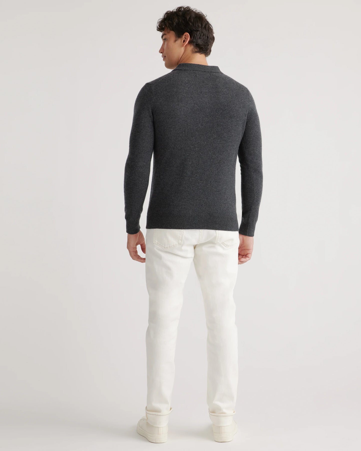 Mongolian Cashmere Polo Sweater - S / True Navy