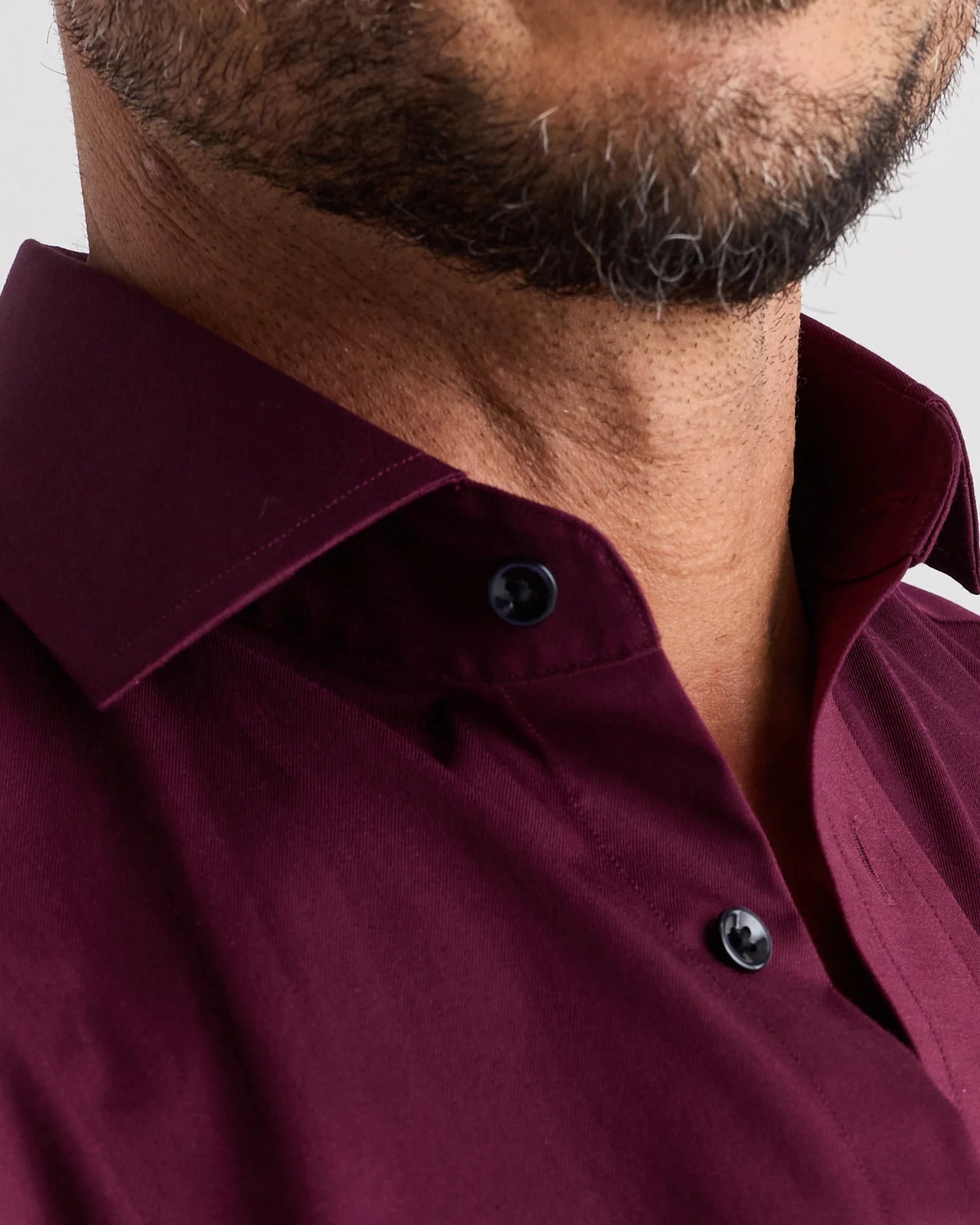 Organic Cotton Stretch Twill Dress Shirt - S / Grey Stripe