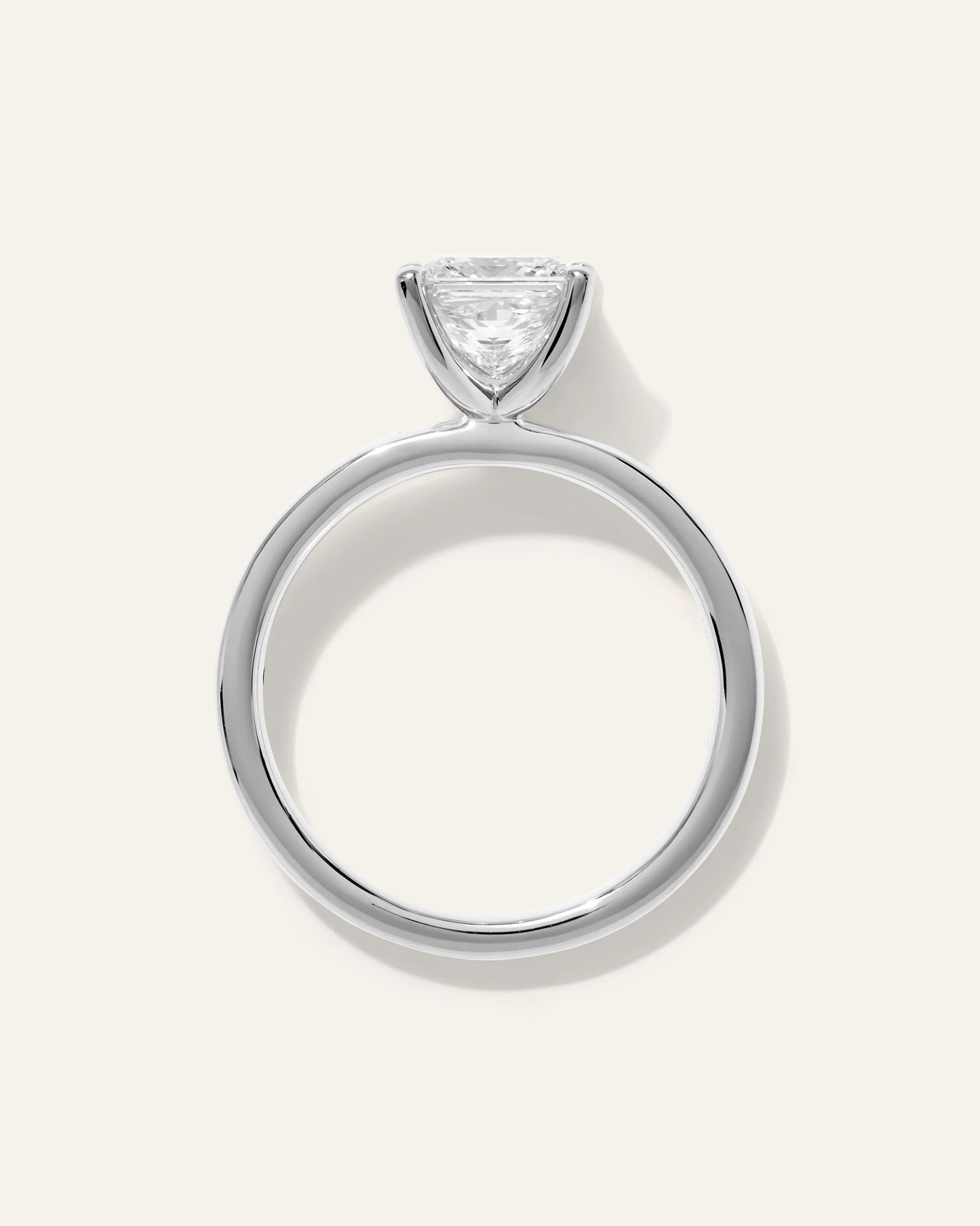Lab Grown Diamond Princess Comfort Fit Engagement Ring - 1.5ct - 4 / Yellow Gold