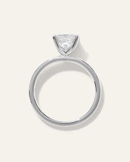 Lab Grown Diamond Princess Comfort Fit Engagement Ring - 1.5ct - 4 / Yellow Gold