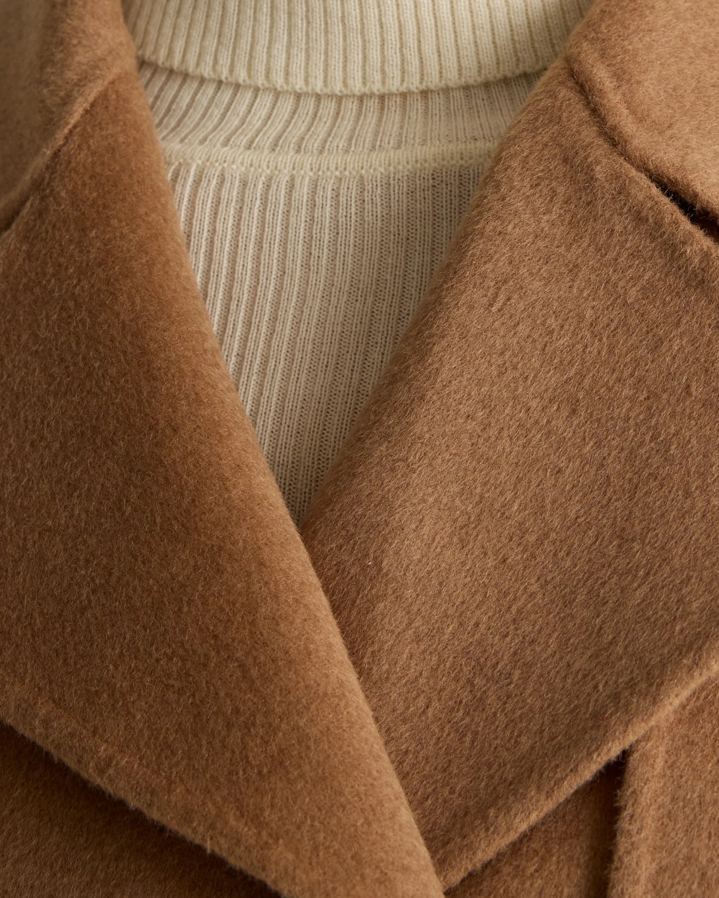Double-Faced Merino Wool Trench Coat - XS / Caramel