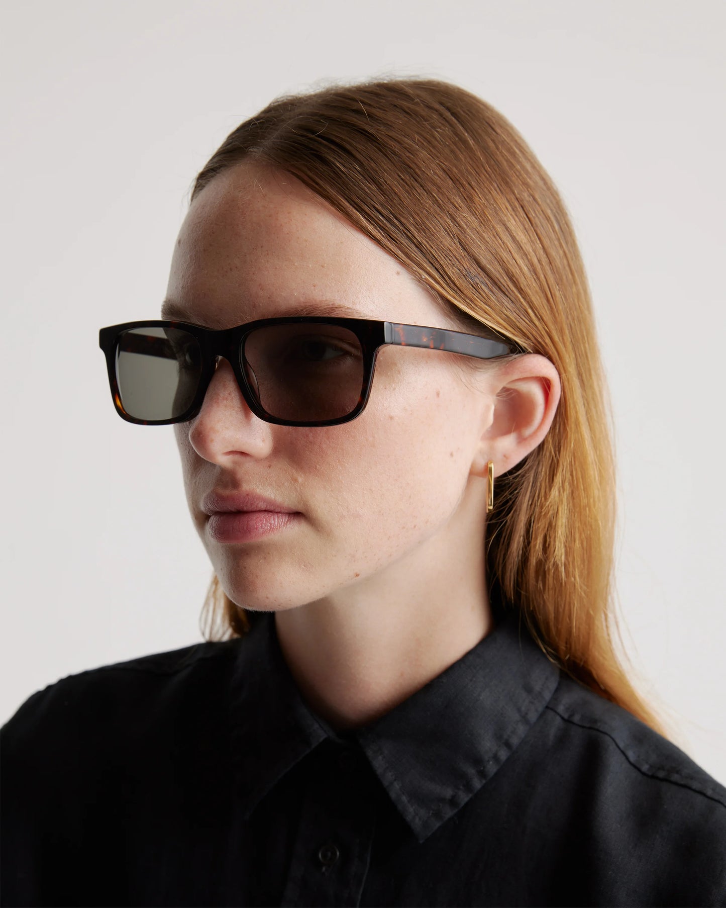 River Polarized Acetate Sunglasses - One Size / Tortoise with Green lens