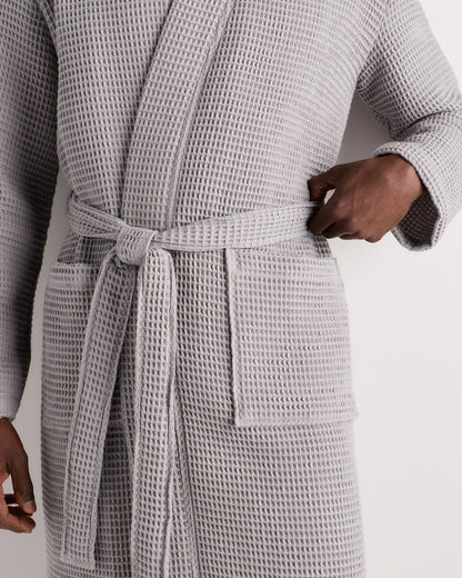 Organic Turkish Waffle Robe - XS / White