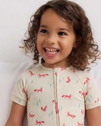 Bamboo Shortie Onesie Pajama - 2T / Sunshine
