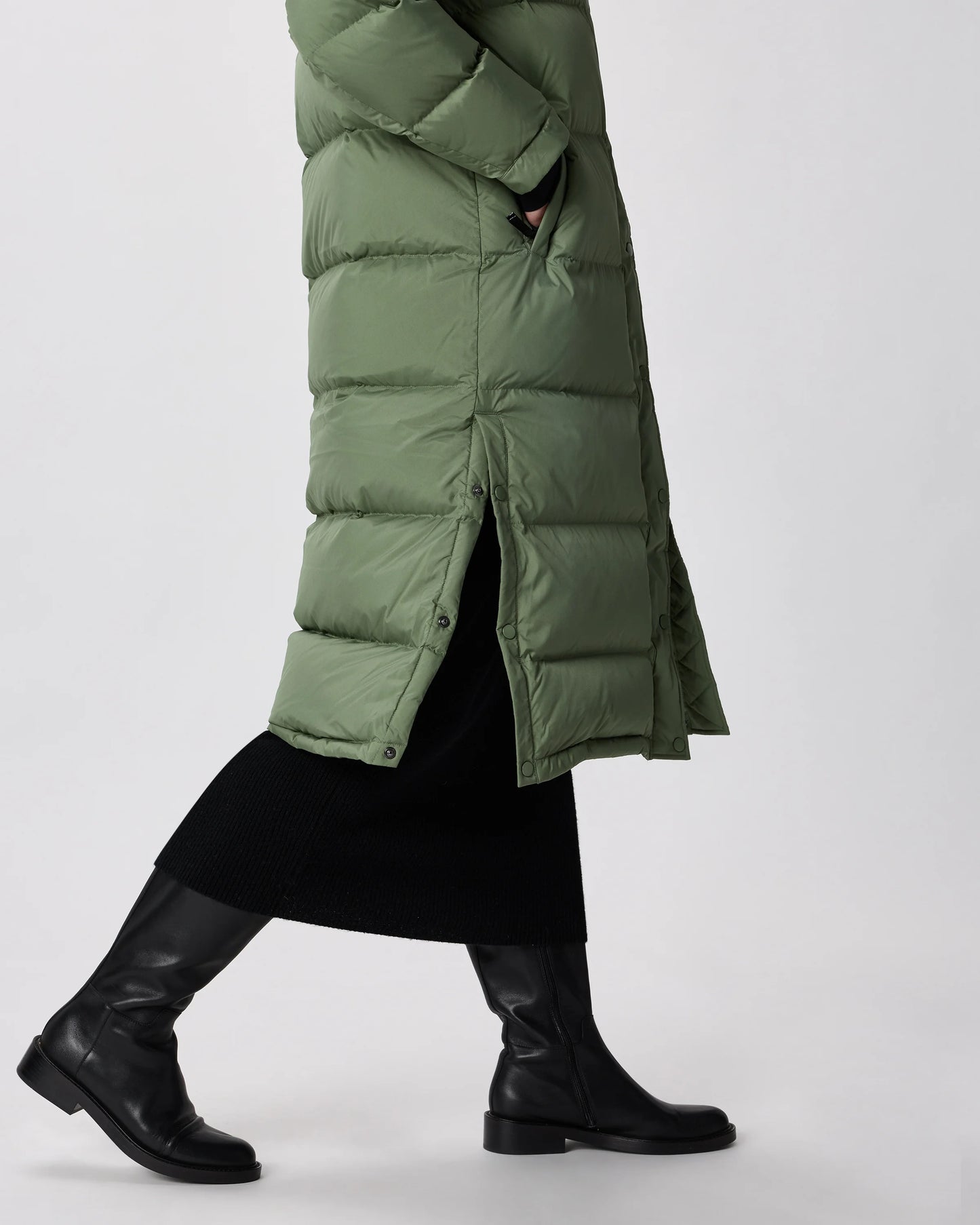 Responsible Down Long Puffer Jacket - XS / Black