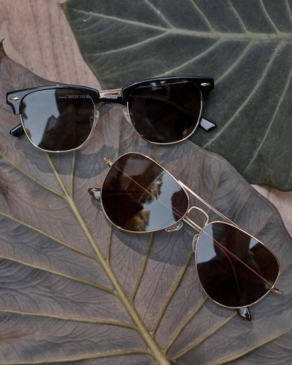 Avery Polarized Acetate Sunglasses - One Size / Clear Slate with Grey lens