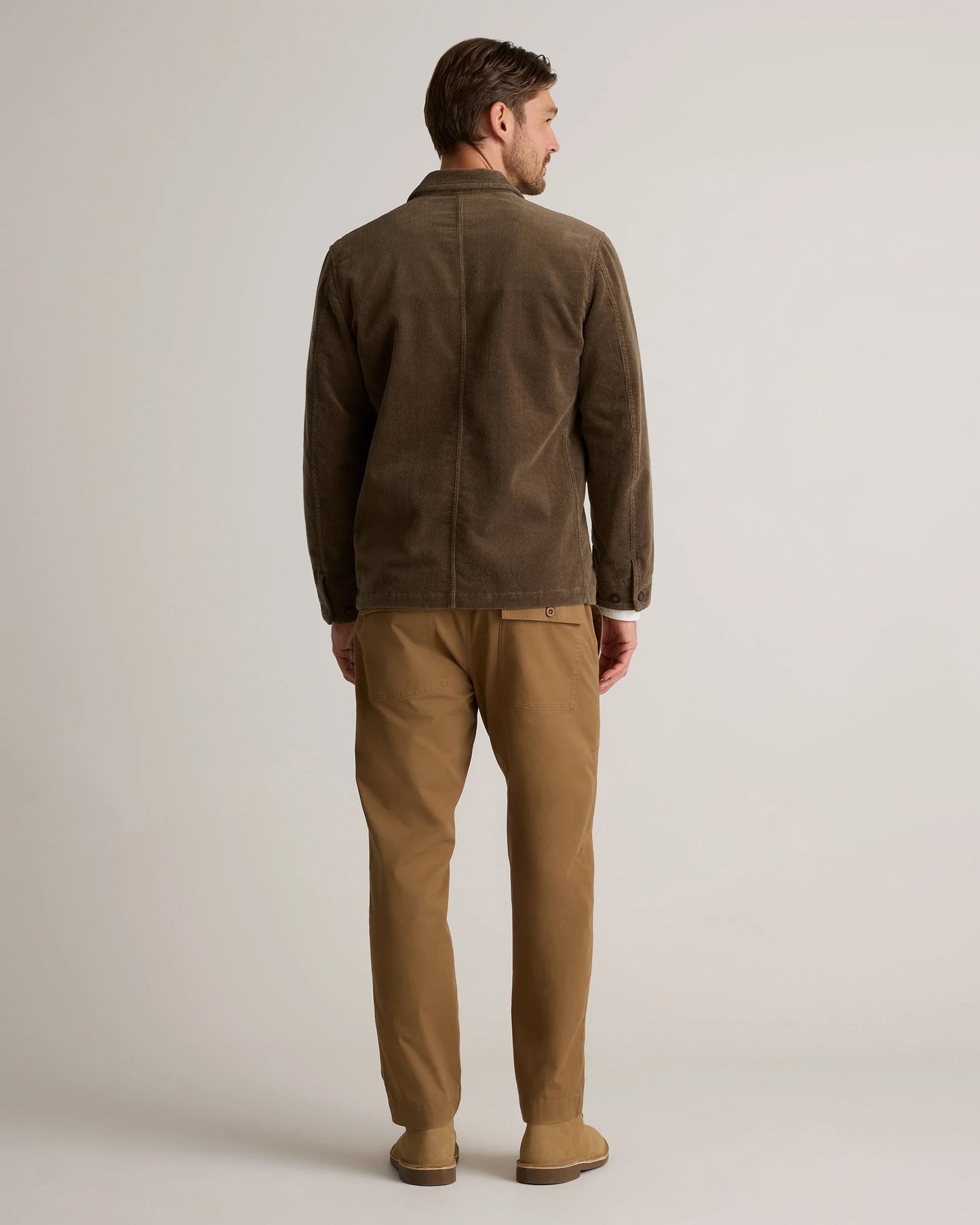 Organic Stretch Corduroy Chore Jacket - S / Seaweed