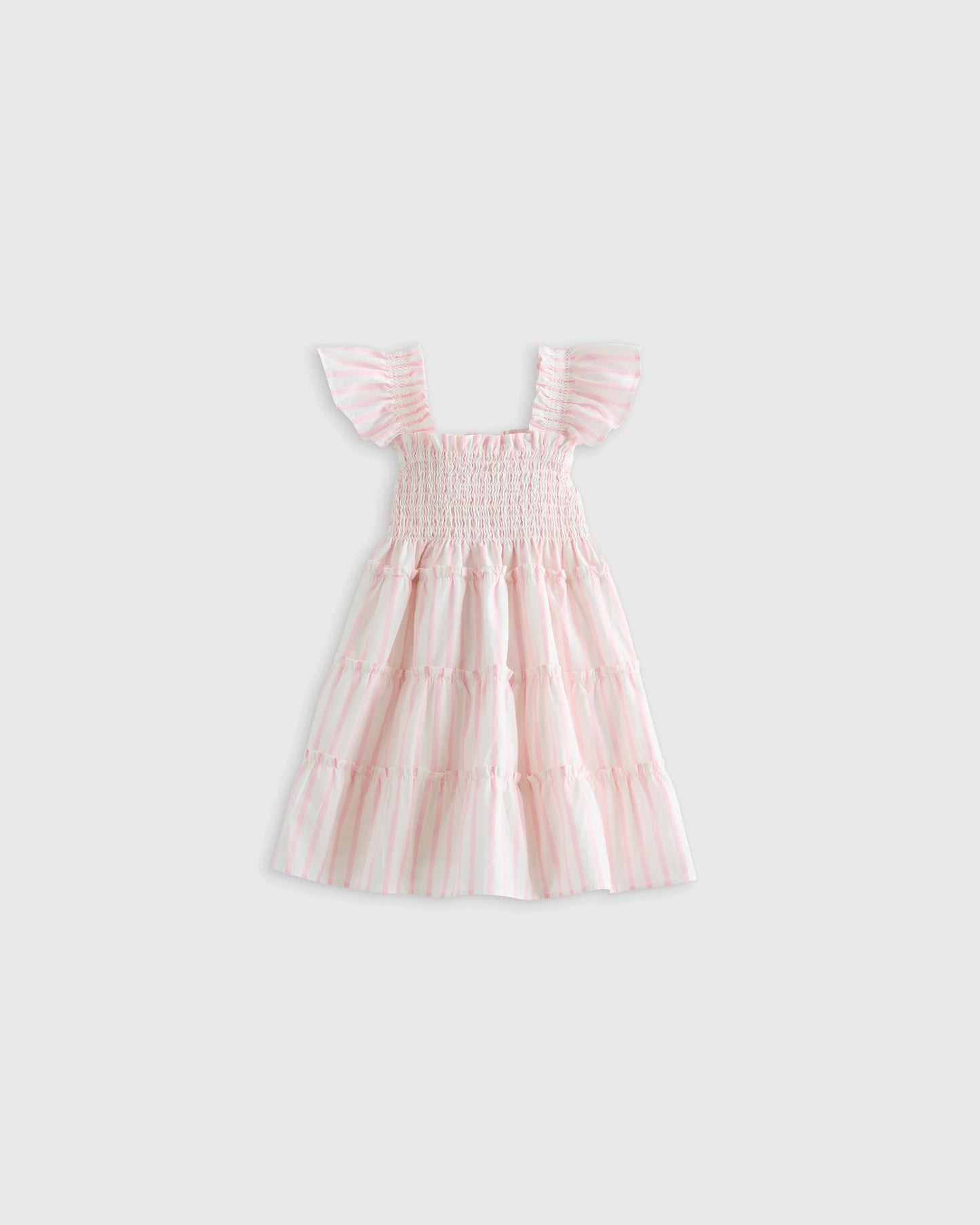 100% Organic Cotton Poplin Smocked Dress - 3-6M / Wisteria Floral
