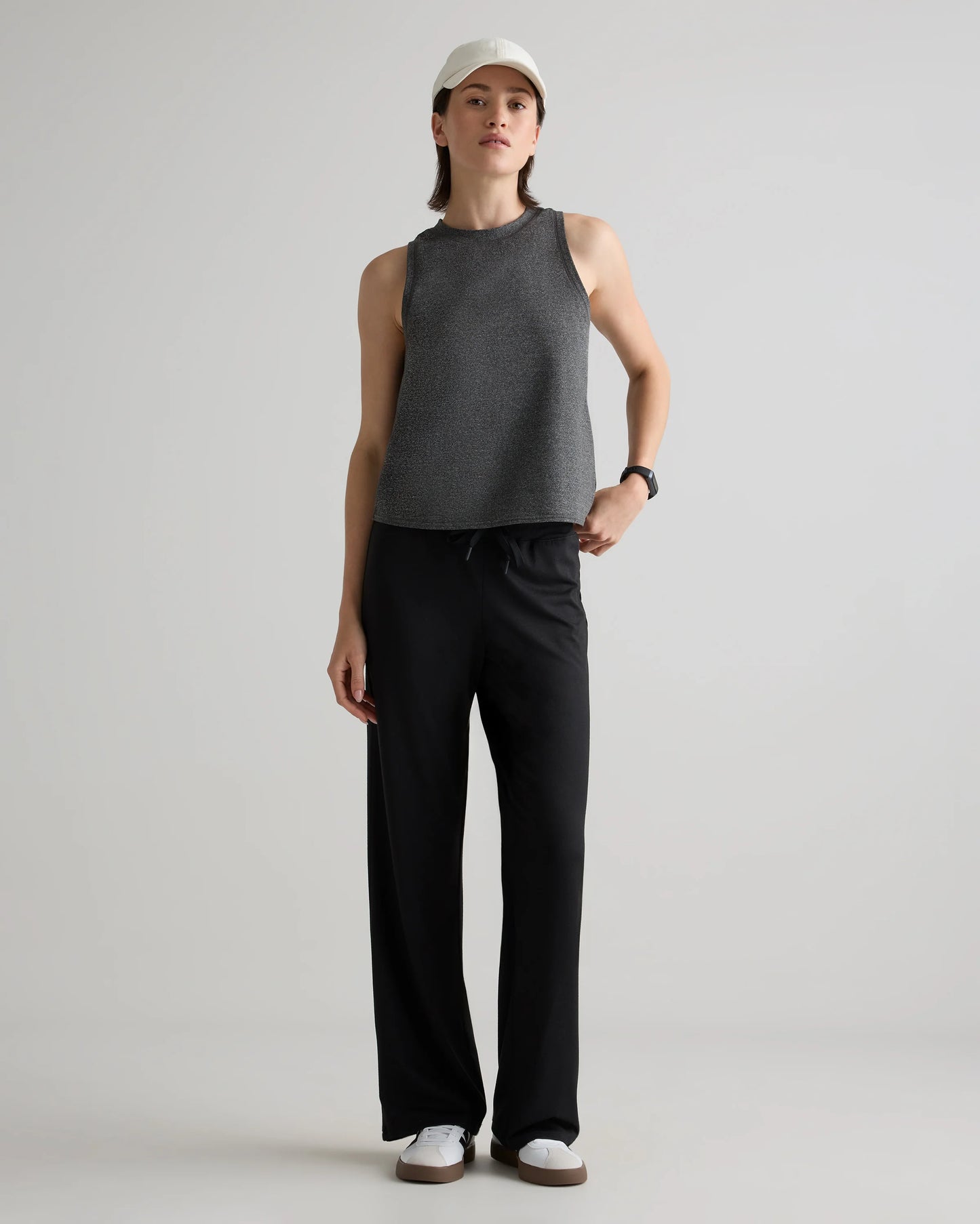 Flowknit Breeze High-Neck Tank - XS / Heather Deep Navy
