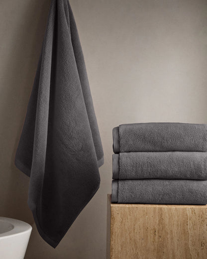 Plush Organic Turkish Cotton Bath Towel (Set of 2) - One Size / White